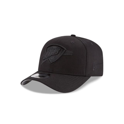 Oklahoma City Thunder Gorra | New Era NBA Black On Black Stretch Snap 9fifty Snapback Cap Mexico - Negros